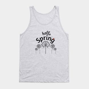 Hello Spring with Red Lady Bug Tank Top